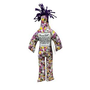 Dammit Doll 13" Plush Stress Relief Flower Power Purple Hair Red Mouth NEW